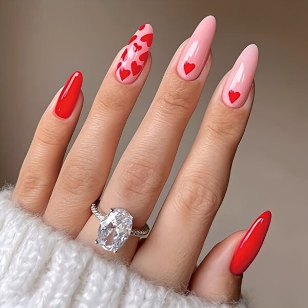 Press on Nails | Red color | colorful nails| Valentine collection